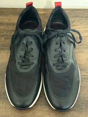 Robert Graham Picabia Black Leather Lifestyle Sneakers Men's Size 13 RG5412L Box